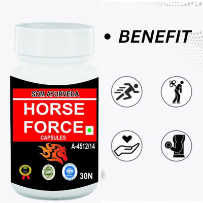 SOM AYURVEDA Horse Force Capsules Ayurvedic Formula For Men(30 Capsules)