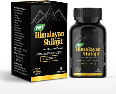 Rishivanam Herbals Himalayan Pure Shilajit/Shilajeet Gold 60 Capsules for Boosts Stamina In 4 Weeks