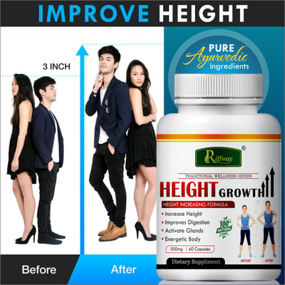 Riffway Height Growth Herbal Formula Speed Up Grow Taller In All Ages(60 Capsules)