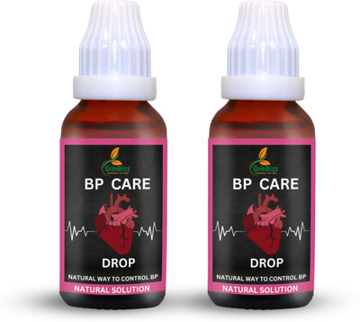 grinbizz BP Care Drop/Manage Blood Pressure/High & Low BP Control/Improve Blood Flow(Pack of 2, 60 ml)