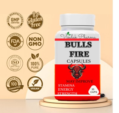 visalak pharma Bulls Fire 30VEG CAPSULE PACK OF ONE