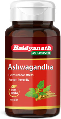 Baidyanath Ashwagandha - 60 Tablets | Ayurvedic Formulation with Ashwagandha Root Extract(60 Tablets)