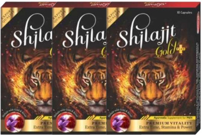 Cackle's Shilajit Gold Plus Capsule Pack of 30 no.s(Pack of 3, 10 Capsules)