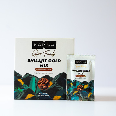 Kapiva Shilajit Gold Mix | 40 Servings | Boosts testosterone, Energy & focus in gym(80 g)