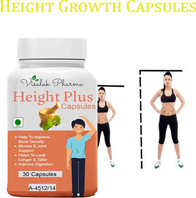 visalak pharma Height Plus-Height cap-sules For Grow Height PACK-1 30 Caps(30 Capsules)