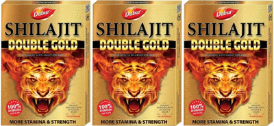 Dabur Shilajit Double Gold (3 Packs, 10 Capsules Each)(Pack of 3, 10 Capsules, 10 Capsules, 10 Capsules)