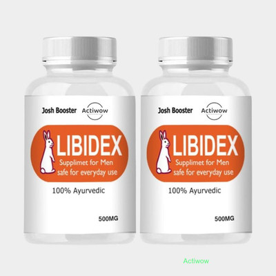 ACTIWOW Libidex Capsules - 30-Day Supply of Men’s Vitality & Health(Pack of 2, 60 Capsules)