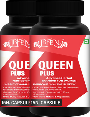 IBFEN Queen Plus Health Ayurvedic Power Capsule For Women | Maintains Non Stop Energy(Pack of 2, 30 Capsules)