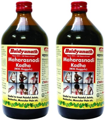 Baidyanath Maharasnadi Kadha with Guggulu, Natural, 450 ml, Pack Of 2(Pack of 2)