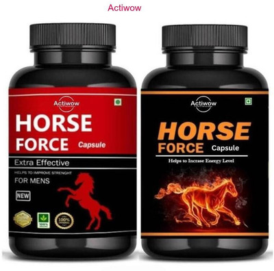 Horse Power Force Capsule Men’s Stamina & Libido Boosting Formula(Pack of 2, 30 Capsules)