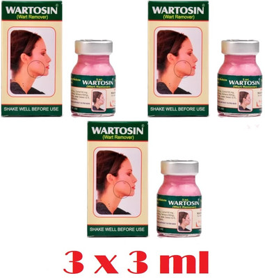 Wartosin Wart Remover Liquid 3 ml(Pack of 3)(Pack of 3, 9 ml)