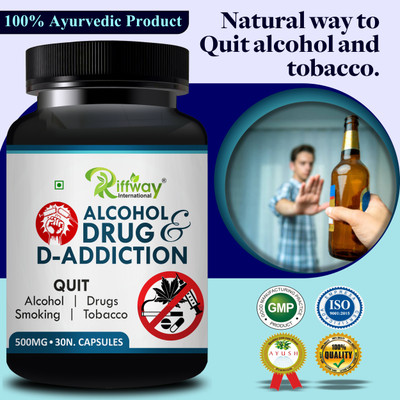 Riffway Alcohol & Drug D-Addiction Capsules ( Essencial Nutritions )(30 Capsules)
