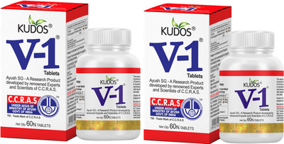 Kudos Ayurveda V1 Capsule For Pain Relief Fomula Pack 2(Pack of 2, 120 Capsules)