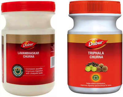 Dabur Triphala & Lavanbhaskar Churna Combo Each 500GM(Pack of 2, 500 g, 500 g)