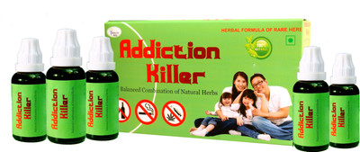 pravedic herbs Addiction Killer Drop|De-Addiction| Sharab Mukti Dawa | Smoking Ban Drop(Pack of 5, 150 ml)