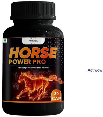ACTIWOW Horse Power Pro Capsule Combo for enhanced performance & endurance KIOLW5(30 Capsules)