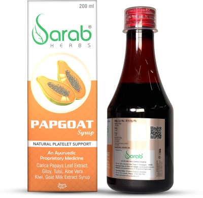 SarabHerbs Papgoat Syrup Natural Platelet Support for Dengue and Chikungunya