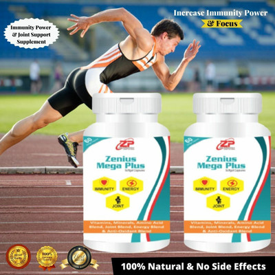 Zenius Mega Plus Capsule for | Stamina booster for men(Pack of 2, 60 Capsules)