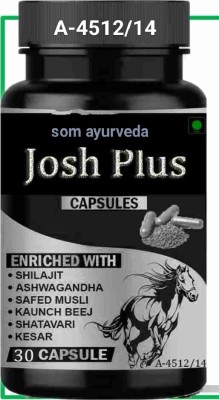 SOM AYURVEDA Josh Plus Capsules Boost Men Energy & Stamina with best Ayurvedic Capsule