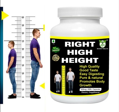 BHARAT HEALTH RIGHT HEIGHT 60 VEG CAPSULE PACK OF 1 MONTH FOR PERMANENT HEIGHT INCREASE