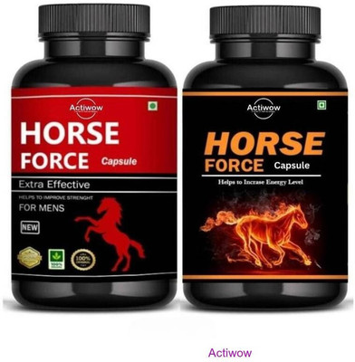 Horse Power Force Capsule Libido, Performance & Vitality for Active Men(Pack of 2, 30 Capsules)