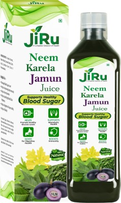 JiRu Organic Karela Jamun Neem Juice | Maintain Blood Pressure | Diabetic Care(1000 ml)