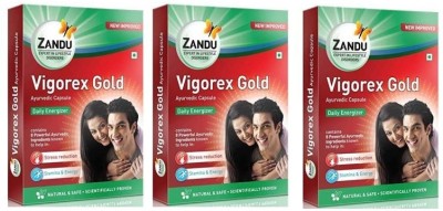 ZANDU Vigorex Gold for Improving Stamina and Energy (Pack of 3)(Pack of 3)