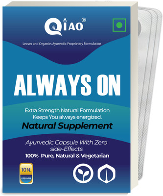 Qiao Always On Wellness Power Capsule For Men ! For Stamina Strength Reduce Tiredness(Pack of 3, 30 Capsules)