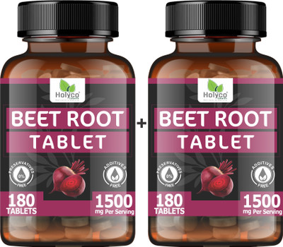 Holyco Health Beet Root Tablet Garden Beet, Red Beet, Beta Vulgaris(2 x 180 Tablets)