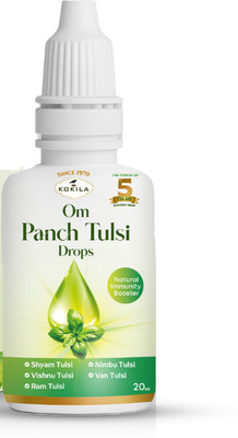 KOKILA Om Panch Tulsi Drop, Immunity Booster with Goodness of Five Types of Tulsi(20 ml)
