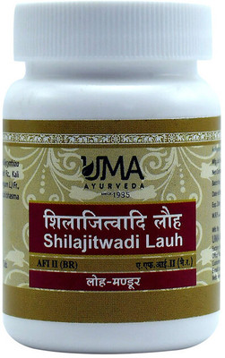 Uma Ayurveda Shilajitwadi Lauha 40 Tab Useful in Deficiencies Kshay Rog(Pack of 2, 40 Tablets)