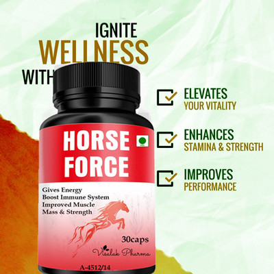 visalak pharma Horse Forse Herbal Capsules-Improves Energy levels & Power(30 Capsules)