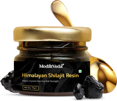 Modfitveda Himalayan Pure Shilajit Resin Helps Boost Stamina, Performance, Energy(15 g)