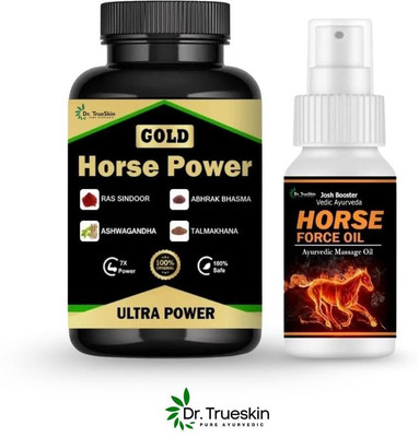 Dr.TrueSkin Horse Power Gold & Oil with stamina daily energy booster(30 Capsules)