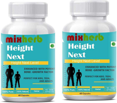 Mixherb height next set of 2 good result(Pack of 2, 120 Capsules)