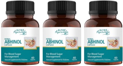 ALTOS Herbal Abhinol Capsules for Blood Sugar Management | Natural Herbs(Pack of 3)