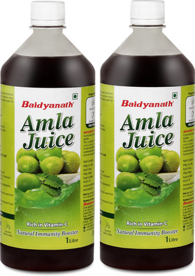 Baidyanath Amla Juice - 2L - Rich in Vitamin C and a Natural Immunity Booster | Rich in antioxidants |Help to Increase Metabolism & improves Digestion(Pack of 2, 2000 ml)
