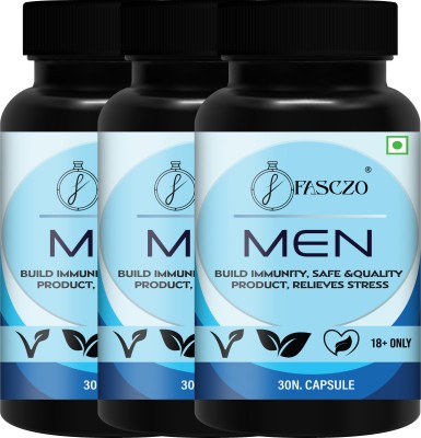 Fasczo Men Wellness Energy Capsule For Men , Realize Your Power , Stress Reliefe(Pack of 3)