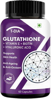 T-DIA Glutathione Capsules with Vitamin E For Skin Brightening & Reduces Pigmentation(60 Capsules)