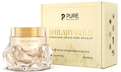 Pure Botanics Himalayan Shilajit Gold Resin - 25g | Infused With KSM-66 Ashwagandha & 24K Gold(25 g)
