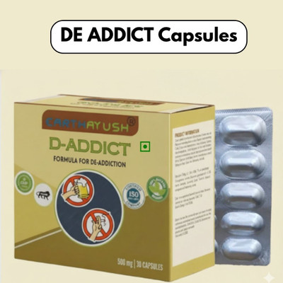 earthayush D-ADDICT – Ayurvedic Anti-Addiction & Detox Support (30 CAPSULE)(30 Capsules)