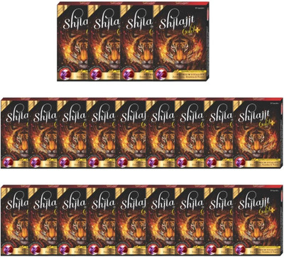 Cackle's Shilajit Gold Plus Capsule Pack of 10*20 (200 Caps)(Pack of 20, 10 Capsules)
