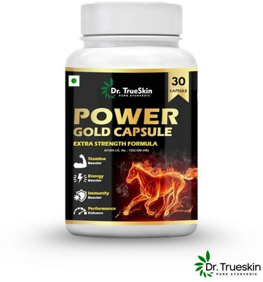 Dr.TrueSkin Power Gold Herbal Men’s Vitality Daily 30 Capsules A01(30 Capsules)