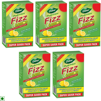 Dabur Lemon Fizz Pudin Hara 5g (Pack of 5)Acidity Quick Relief 30-Sachets(Pack of 5, 150 g)