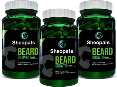 Sheopals Beard Growth Capsule With Amla & Bhringraj To Help Promote Thicker And Longer(Pack of 3, 180 Capsules)