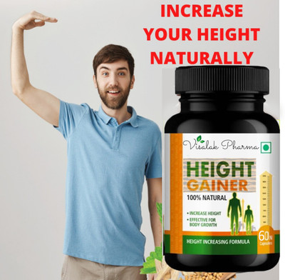 visalak pharma Height Gainer Capsule For Developes Length of Bones(60 Capsules)