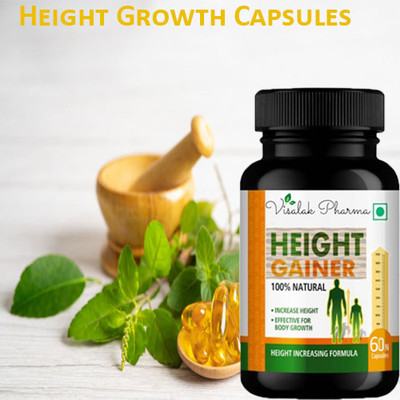 visalak pharma Height Gainer-Boost Your Height With Height Increase Supplement Pack of One(60 Capsules)