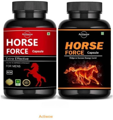 ACTIWOW Horse Force Capsule Energy & stamina booster for man Row 01 D04(30 Capsules)