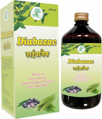 elzac herbals Diabazac 450 ml Controls Blood Sugar Levels | Neem, Karela, Jamun, Gudmar & More