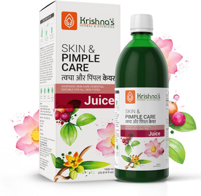 Krishna's Herbal & Ayurveda Skin & Pimple Care Juice | Nourishes Skin & Helps Control Acne(1000 ml)